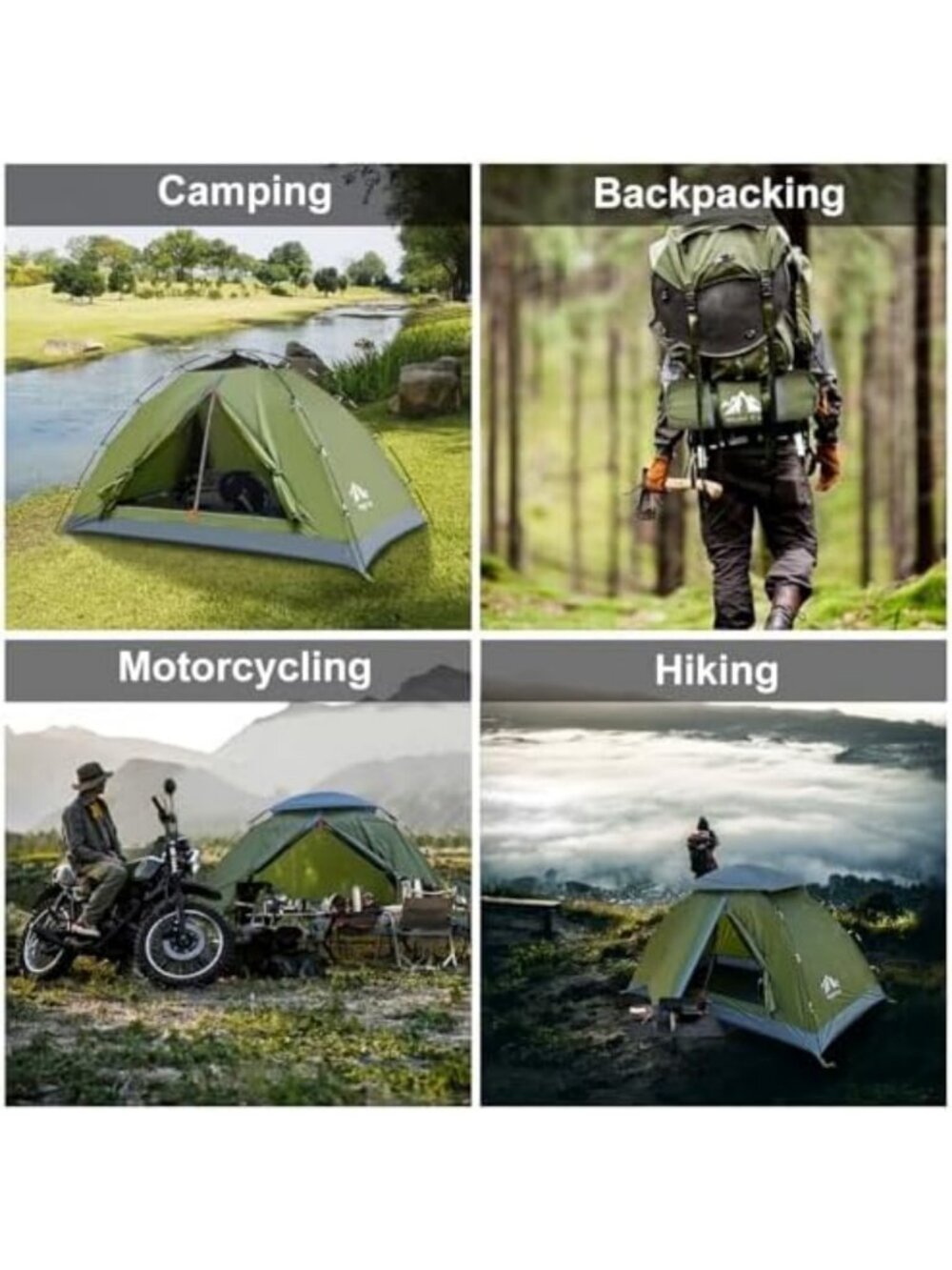 Lightweight 1-2 Person Camping Tent | Easy Clip Setup, Rainproof & Compact - Picture 6 of 6